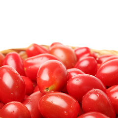 cherry tomatoes on white background