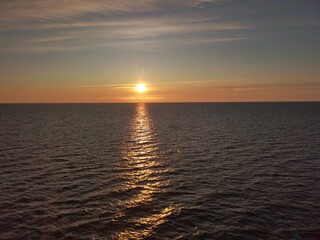 sunset in the sea