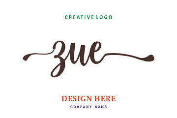 ZUE lettering logo is simple, easy to understand and authoritative