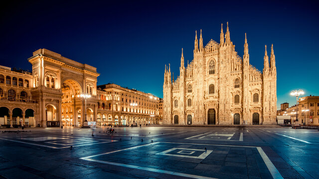 Milan Duomo cathedral at dawn Italy travel destinations