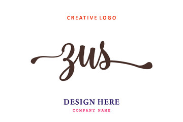ZUS lettering logo is simple, easy to understand and authoritative - obrazy, fototapety, plakaty