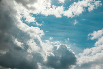 white clouds on blue sky