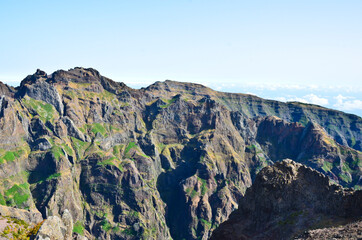 Madeira's rugged mountains and blue skies