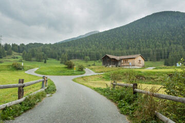 Fototapeta na wymiar country house in the mountains