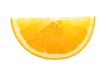 Whole orange fruit and his segments or cantles isolated on white background cutout