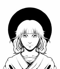 Japan Girl illustration silhouette