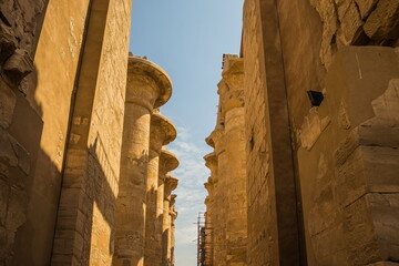 Anscient Temple of Karnak in Luxor - Ruined Thebes Egypt. Huge c