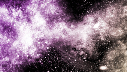 abstract space, colorful nebula, stars and sky