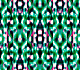Seamless tribal background. Modern abstract print in green. - 472370781