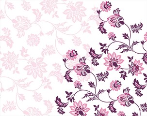 Fototapeta premium Colorful paisley floral pattern , textile swatch , India 