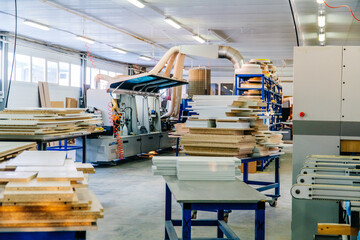 Production of furniture products at a furniture factory