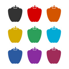 Bell pepper icon isolated on white background