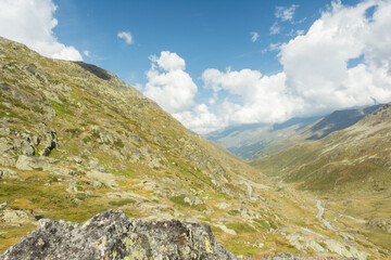 mountain landscape with clouds