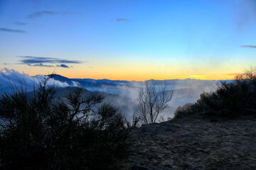 tramonto sopra le nuvole