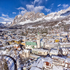 Fototapeta Cortina d'Ampezzo - Dolomiti - Winter Olympics Game 2026 obraz