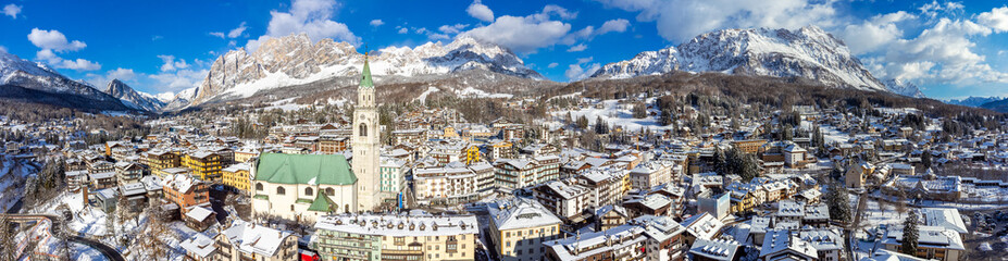 Cortina d'Ampezzo - Dolomiti - Winter Olympics Game 2026 - obrazy, fototapety, plakaty