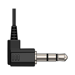 黒色のイヤホンのプラグ