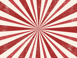 Fototapeta premium Vintage red and white retro burst background 