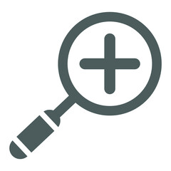 Fototapeta premium Zoom in icon. Gray vector sketch.