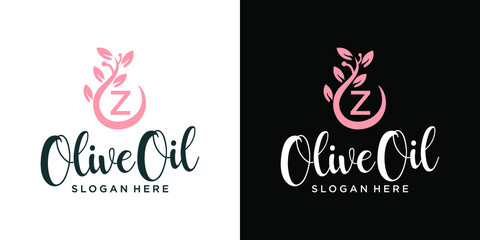 Letter 9 Olive Oil logo design