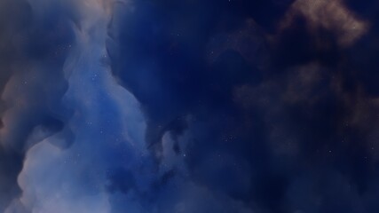 Obraz premium colorful space background with stars, nebula gas cloud in deep outer space, science fiction illustrarion 3d render 