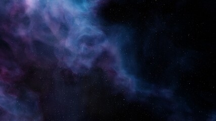 Obraz premium colorful space background with stars, nebula gas cloud in deep outer space, science fiction illustrarion 3d render 