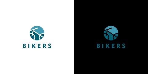 Modern and elegant bicycle logo design