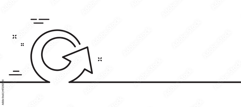 Aufkleber reload arrow line icon. update arrowhead symbol. navigation pointer sign. minimal line illustration 
