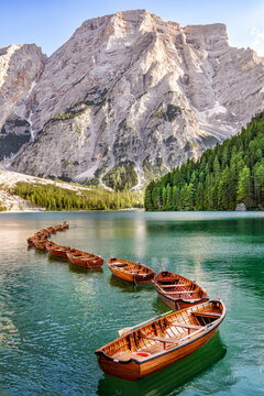 Braies Lake summer time 