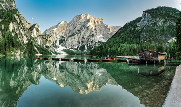 Braies Lake summer time 