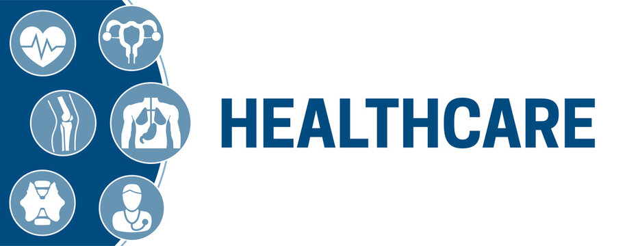 Healthcare Banner Background Illustration with Gynecology, Endocrinology, Cardiology, Orthopedics and Internist Doctor Icons