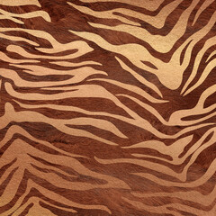 Background with tiger skin. Animal textured pattern