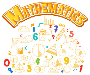 Mathematics font icon with formula