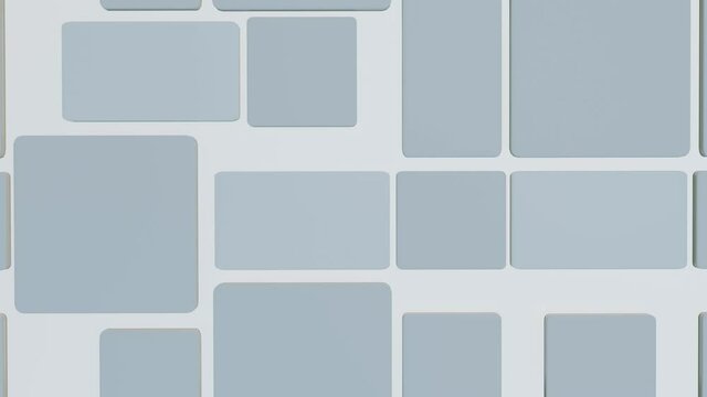 gray animated background. the gray-blue tiles increase and decrease. 3d render