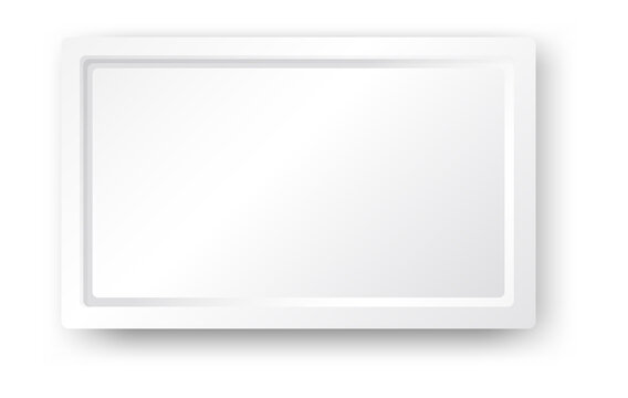 Isolated white rectangle plate