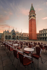 Piazza San Marco (Saint Mark square) in Venezia, Veneto, Italy.