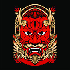 japanese handsome oni mask