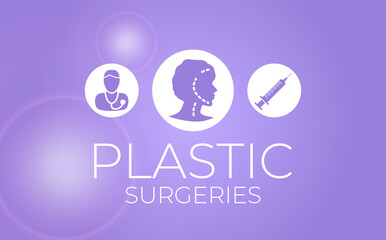 Purple Plastic Surgeries Background Illustration Banner
