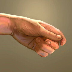 a human hand in the sun