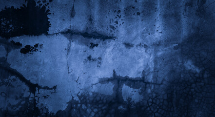 Rich blue and black background texture, Concrete cement texture for background blue color and design.