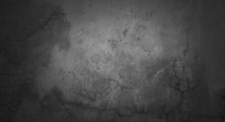 Texture of dark gray concrete wall, Texture of a grungy black concrete wall as background.