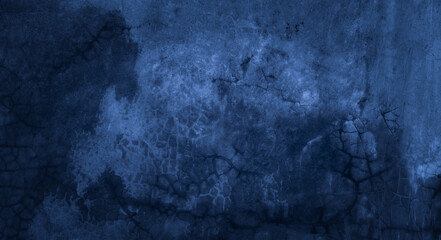 Rich blue and black background texture, Concrete cement texture for background blue color and design.