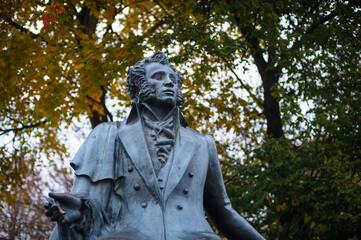 Monument to the poet Alexander Sergeyevich Pushkin in Minsk