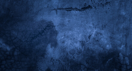 Rich blue and black background texture, Concrete cement texture for background blue color and design.
