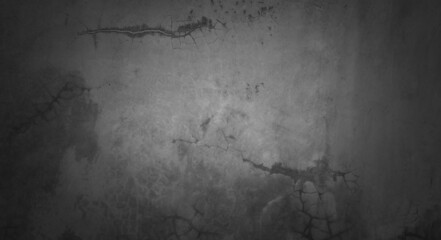 Texture of dark gray concrete wall, Texture of a grungy black concrete wall as background.