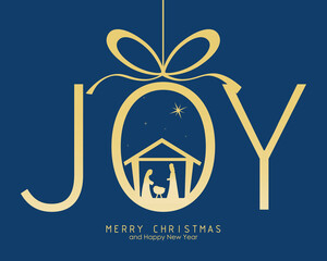Flat design epiphany day. Nativity Scene portal