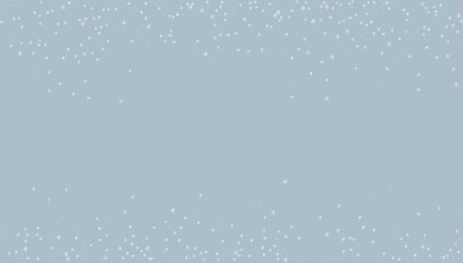 falling snowflakes with empty space in middle in blue  vector background  