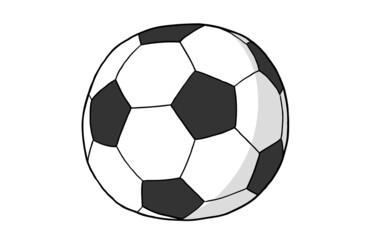 Fototapeta premium Runder Fußball als Cartoon Clipart Icon