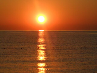 sunset, sunrise, sea, sun, summer, ocean, horizon
