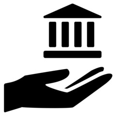 bank on hand icon